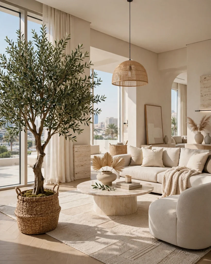 EverGreen Artificial Olive Tree 180cm - Realistic Faux Olive Tree in Woven Basket - Photo 4