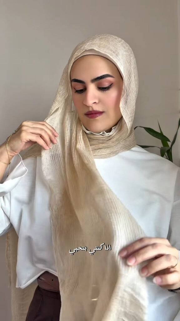 Elegant Minimalist Chiffon Hijab Collection – Available in Soft Pink, Pristine White & Pastel Blue - Photo 2