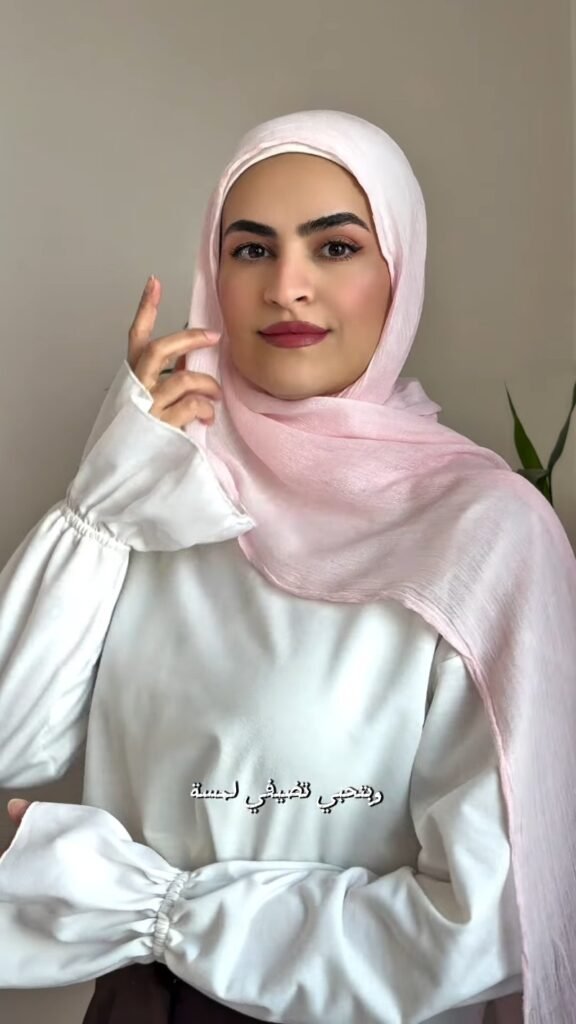 Elegant Minimalist Chiffon Hijab Collection – Available in Soft Pink, Pristine White & Pastel Blue - Photo 7