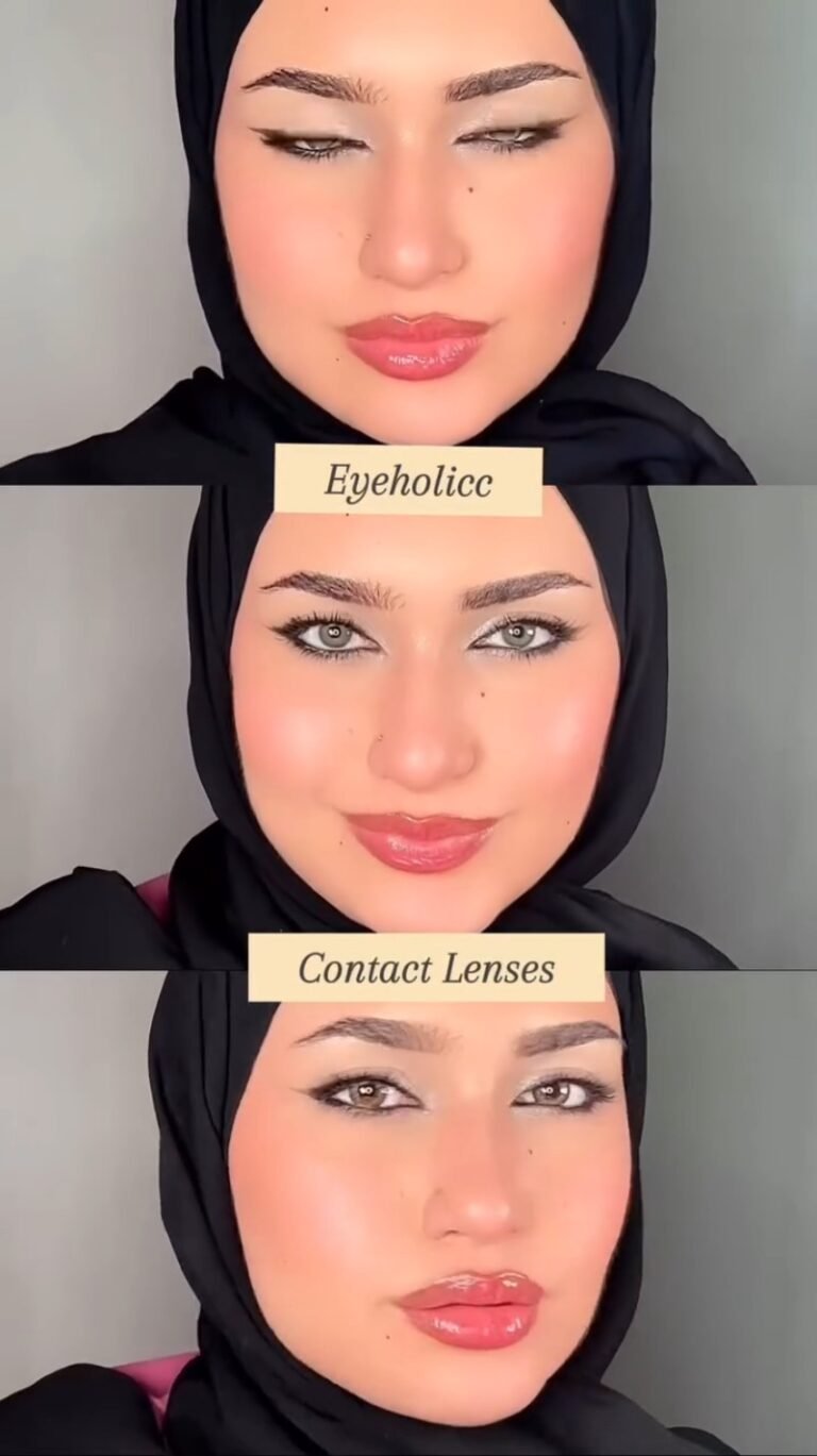 Eyeholicc Seductive Colored Contact Lenses | 14.2mm Wide Diameter | 1-Year Use | Natural Hazel-Grey Eye Tint