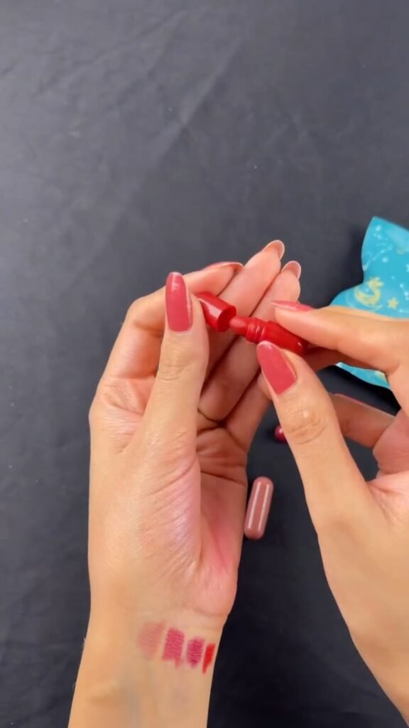 Mini Capsule Lip Tints (Multi-Shade Set) | Travel-Size Long-Lasting Lip Gloss/Tint | Pocket-Friendly Mini Makeup - Photo 3