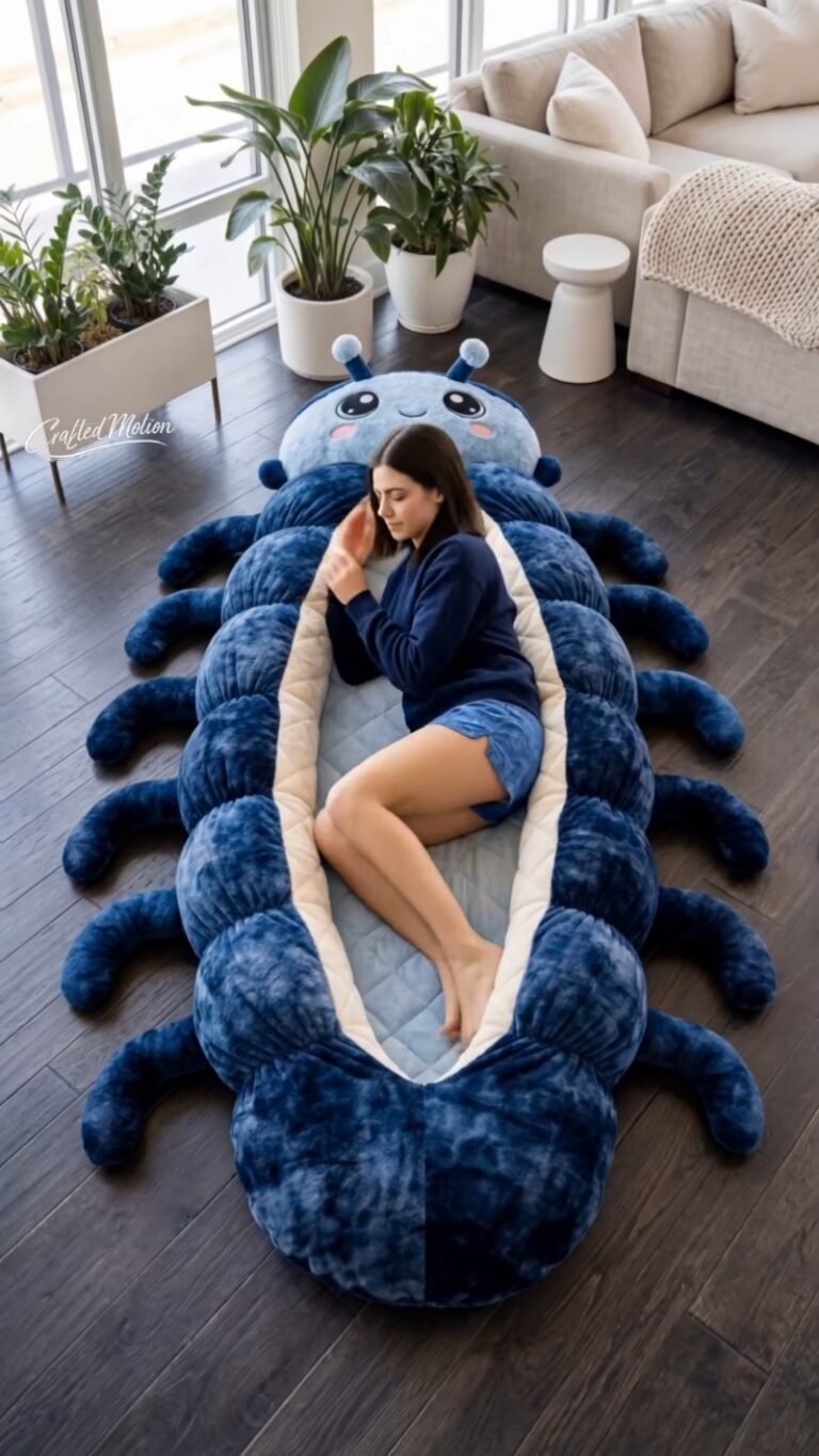 Giant Roly Poly Pill Bug Plush Sleeping Bag | Oversized Cozy Cocoon Bed for Kids & Adults, Soft Quilted Sleeping Pod