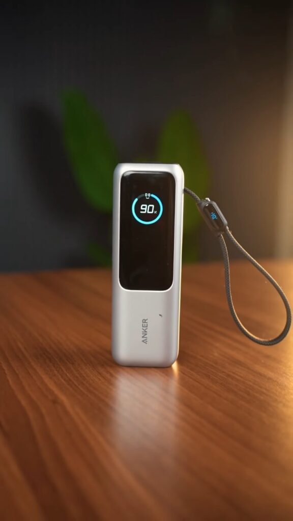 Mini Power Bank with Digital Display | Compact Fast Charging Portable Charger with Wrist Strap for Phones & Devices - Photo 6