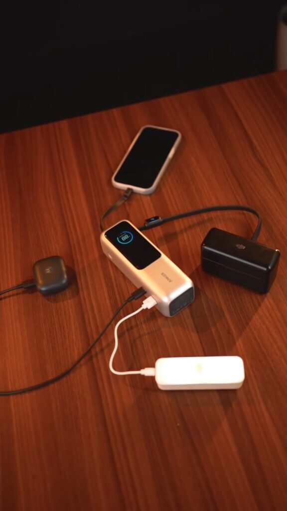Mini Power Bank with Digital Display | Compact Fast Charging Portable Charger with Wrist Strap for Phones & Devices - Photo 2