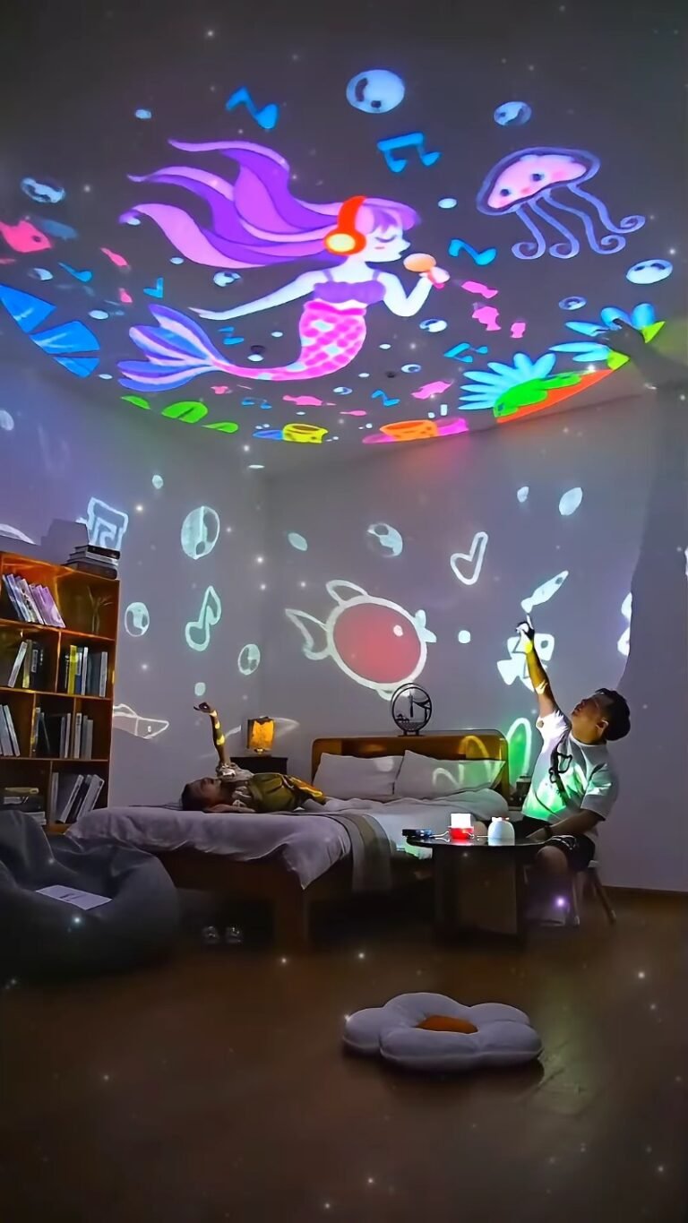 Galaxy Star Projector Night Light | Ocean & Mermaid Theme Ceiling Projector Lamp for Bedroom, Kids Room & Party Décor
