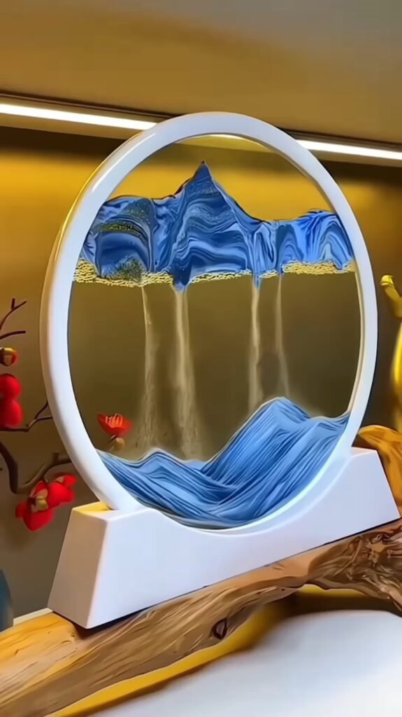 3D Moving Sand Art Picture | Flowing Quicksand Motion Art Frame with LED Light Base, Unique Desk & Wall Décor - Photo 1