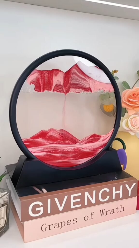3D Moving Sand Art Picture | Flowing Quicksand Motion Art Frame with LED Light Base, Unique Desk & Wall Décor - Photo 3
