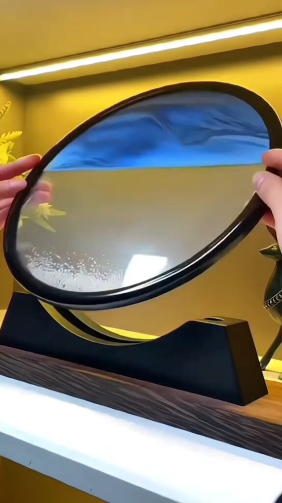 3D Moving Sand Art Picture | Flowing Quicksand Motion Art Frame with LED Light Base, Unique Desk & Wall Décor - Photo 2