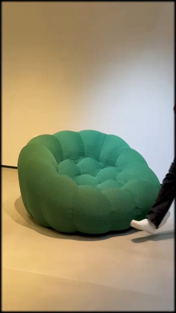 Oversized Pumpkin-Shape Bean Bag Lounge Chair | Giant Soft Mesh Fabric Floor Seat for Living Room, Bedroom & Gaming - Photo 6
