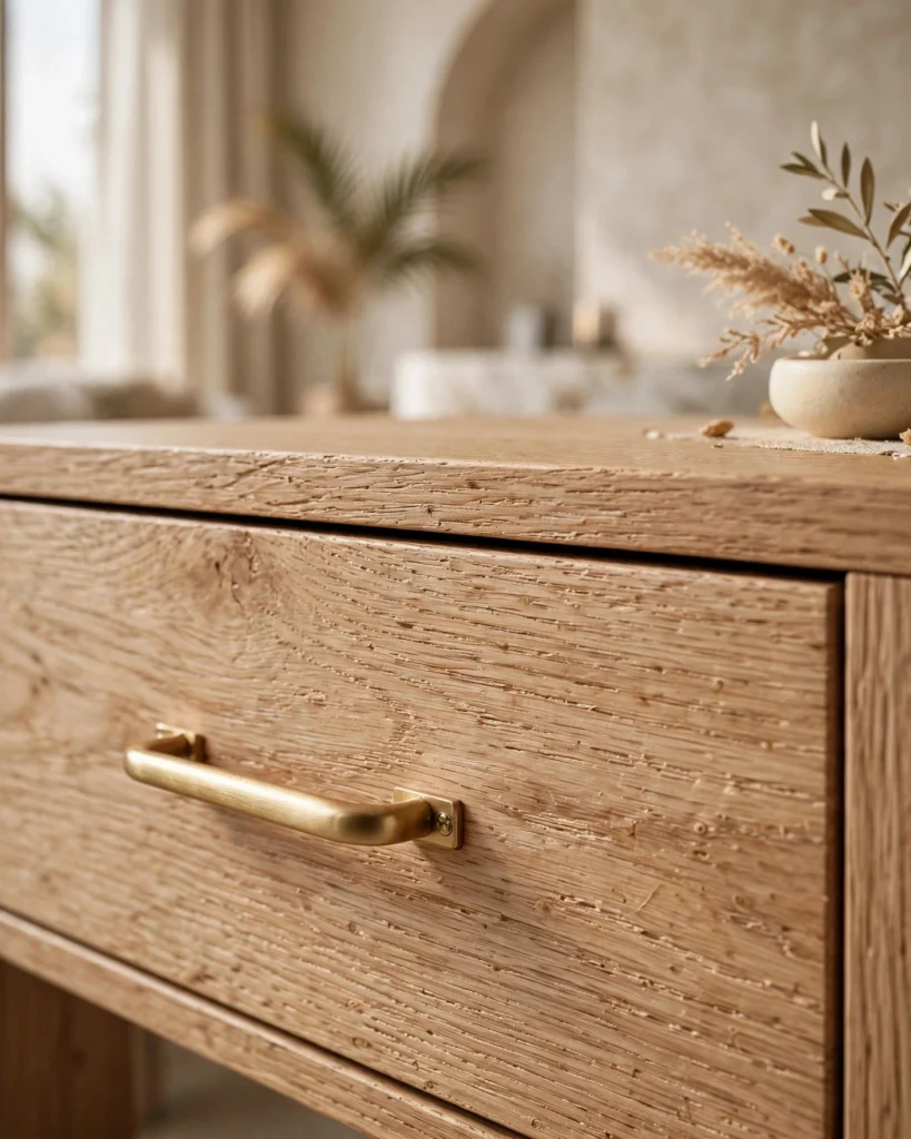 NordicEdge Solid Oak Wood Console Table - Minimalist Entryway Table - Photo 3