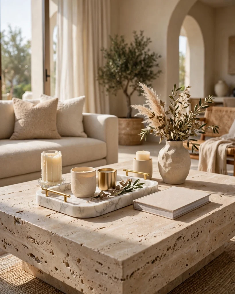 AuraTray White Marble Decorative Tray with Gold Handles - Luxury Tray - Photo 2